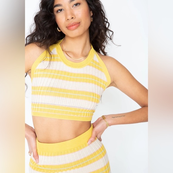 🔵CLEARANCE🔵Revolve/Callahan Knitwear Ronnie Halter Top in Mango Multi NEW/NWT! - Picture 4 of 7